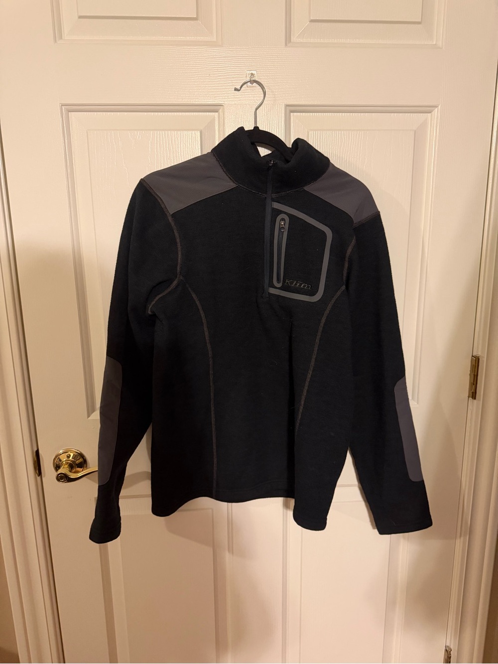 Men's Black & Gray Quarter-Zip Jacket